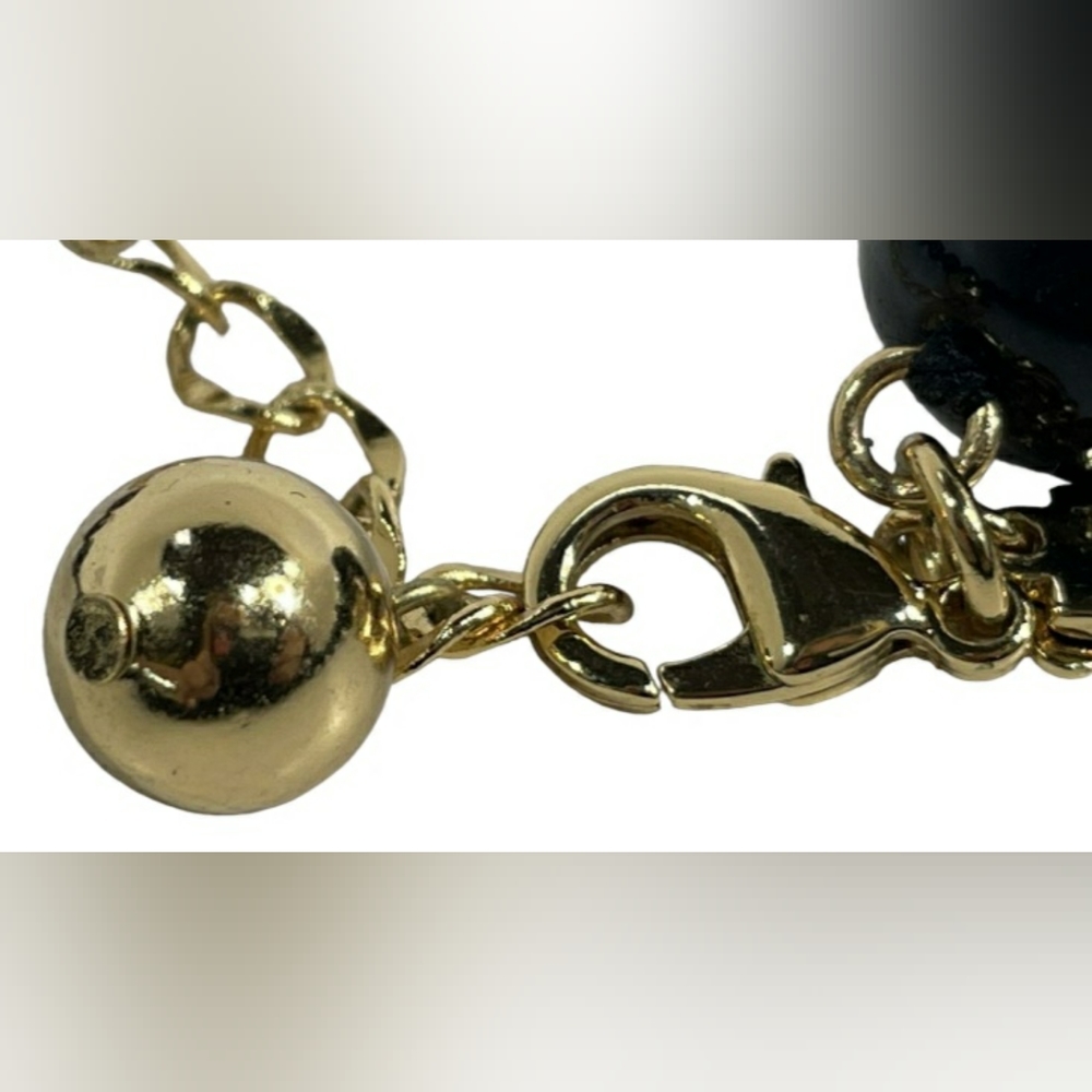 SOLD-KATE spade Black and Gold Crystal Accented Necklace - Picture 12 of 14
